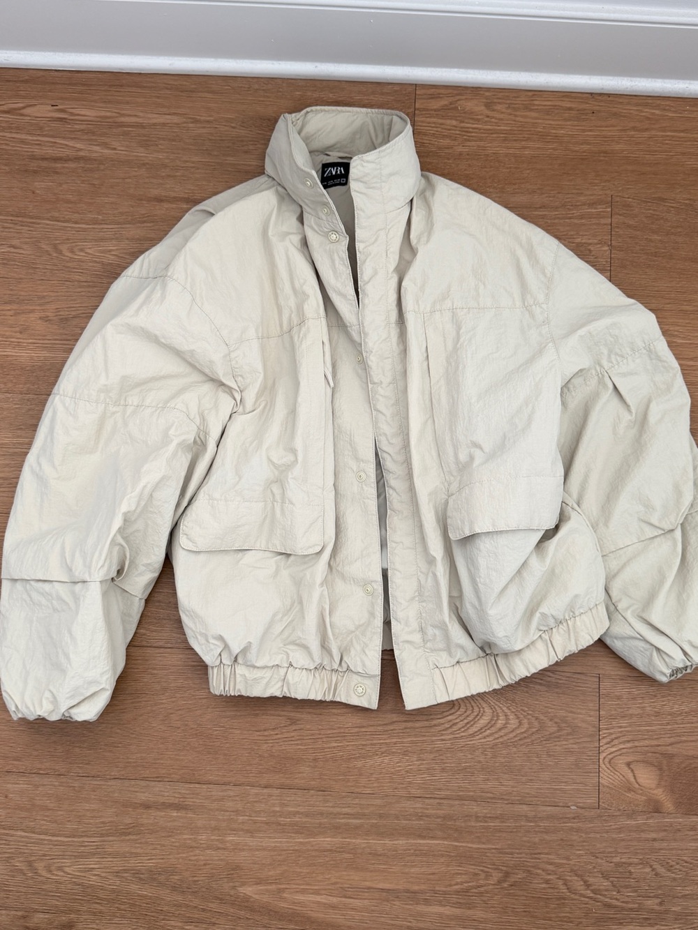 Zara Cream Puffer Jacket - Lightweight Men's Coat